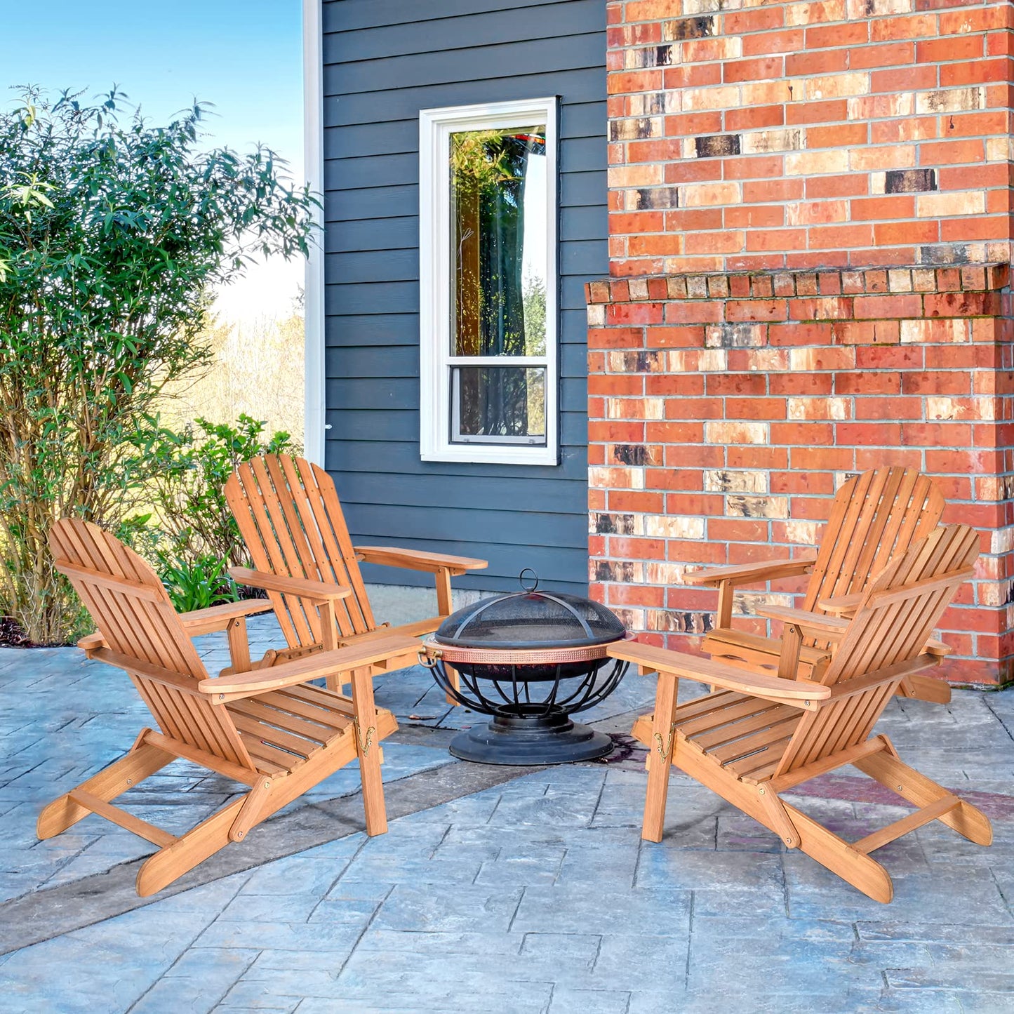 Folding Adirondack Chair - Tangkula