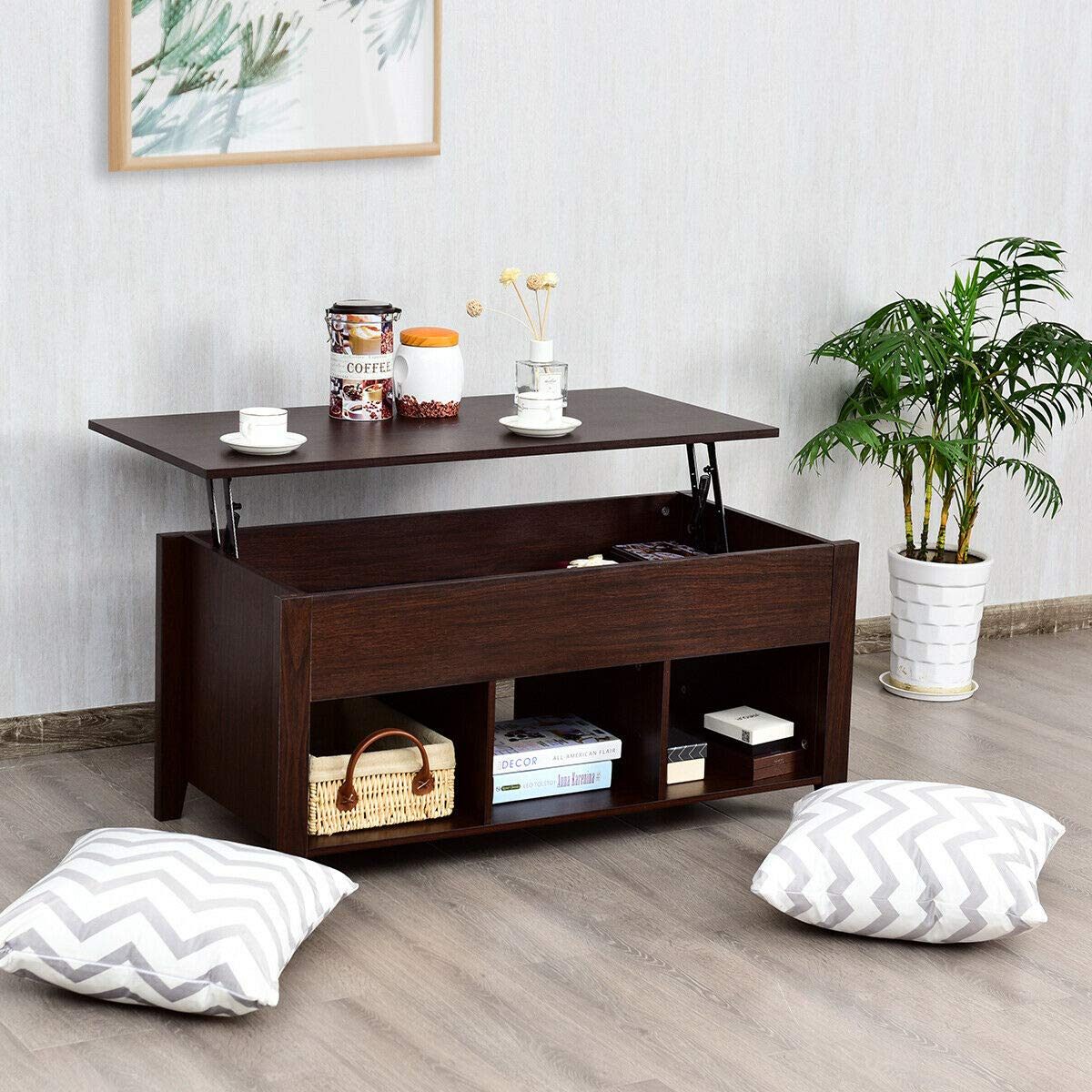Lift Top Coffee Table - Tangkula