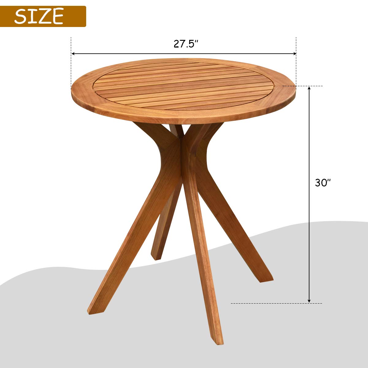 2 PCS Patio Bistro Set - Tangkula