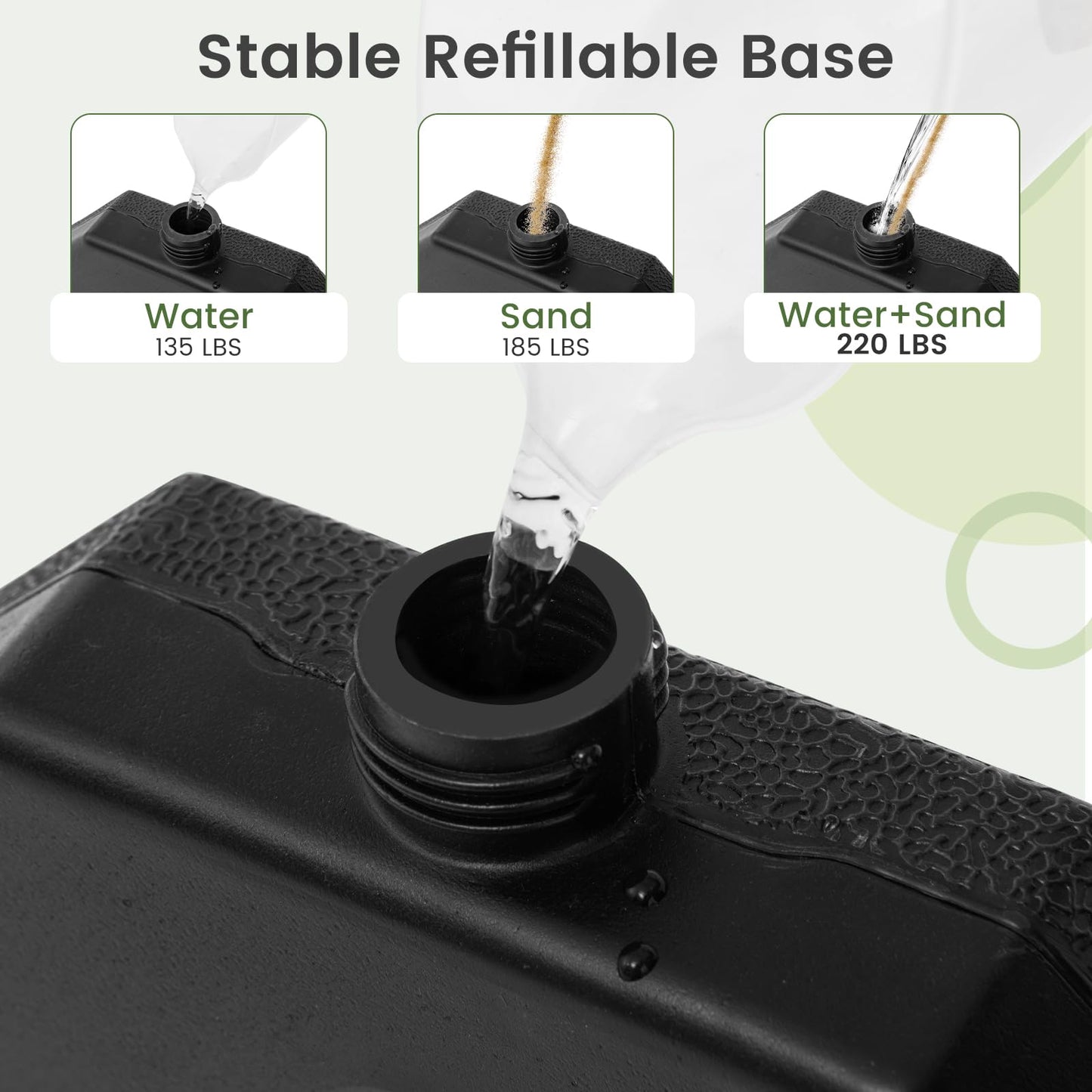Tangkula 4 Piece 220 Lbs Umbrella Base