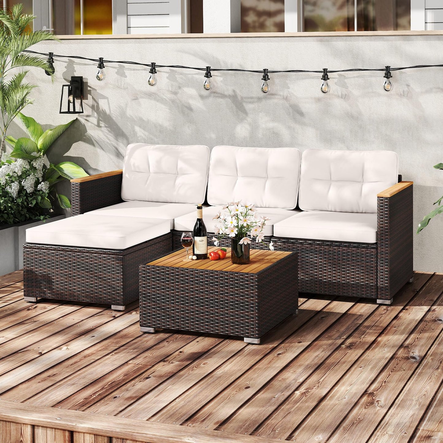 Tangkula 5 Piece Outdoor Patio Furniture Set