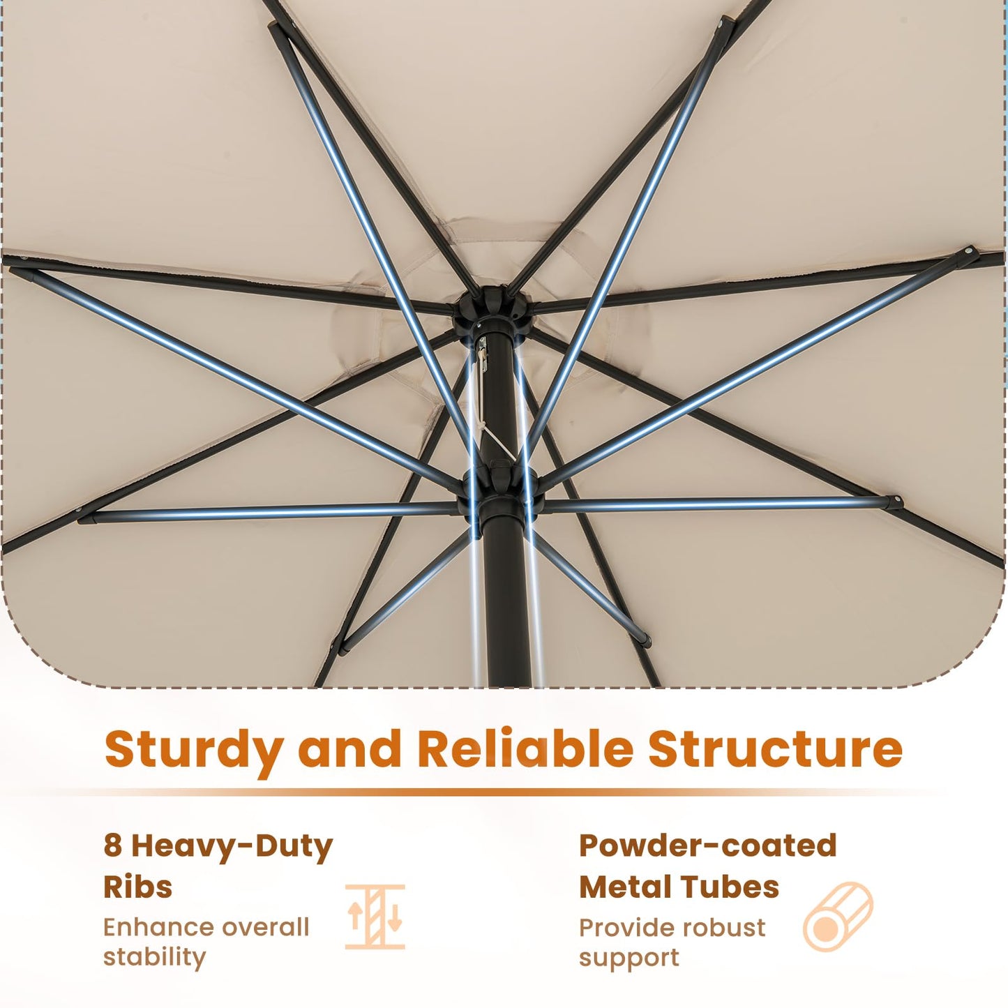Tangkula Patio Umbrella for Garden Backyard Pool