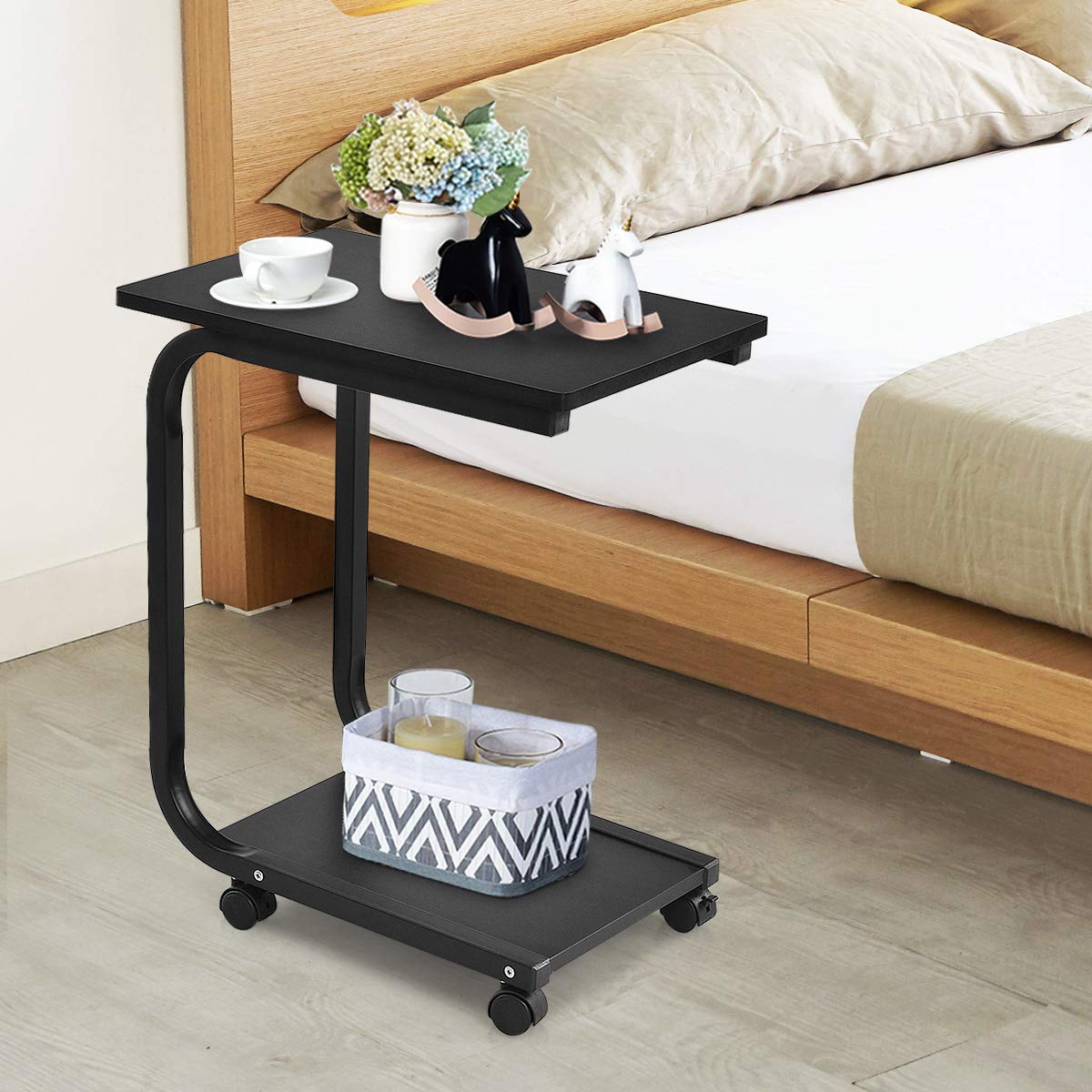 Tangkula C Table Sofa Side Table for Living Room