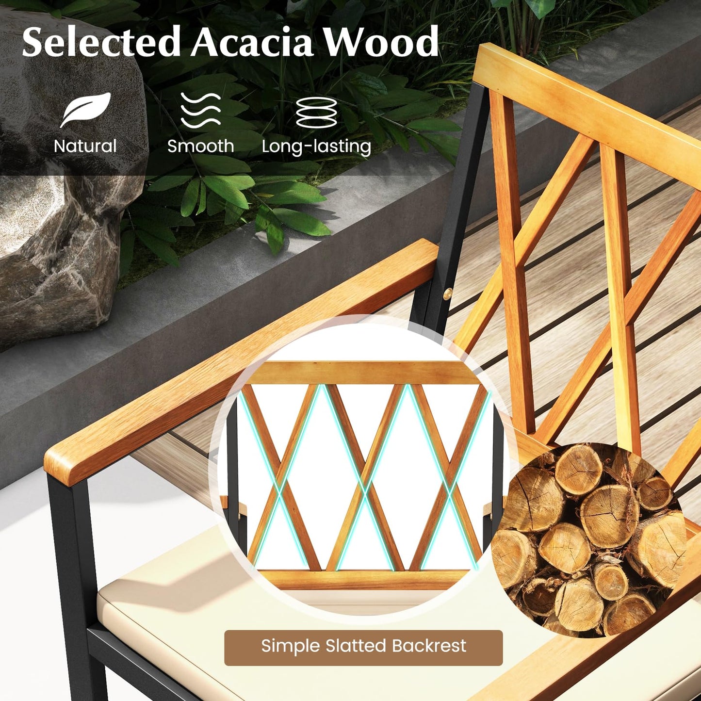 Tangkula Patio Dining Chairs Set of 2/4