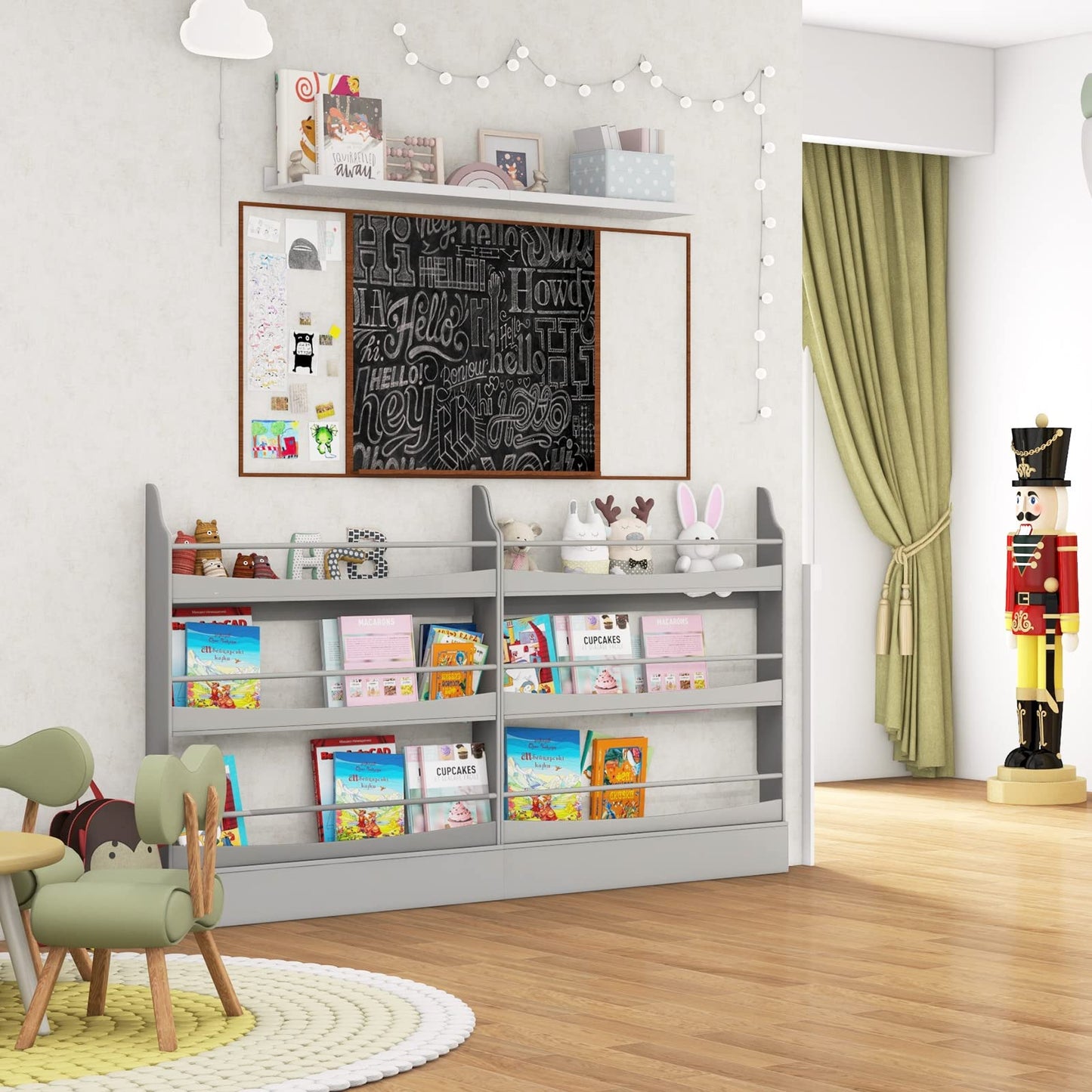 Bookcase Rack Wall for Books & Magazines - Tangkula