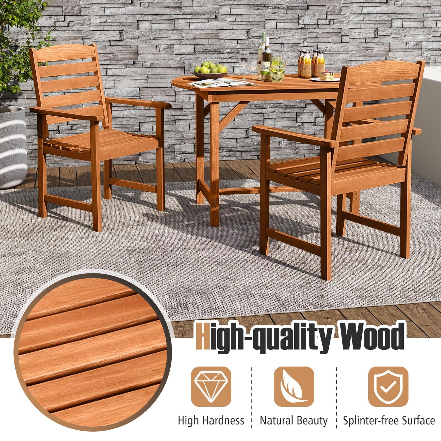 Tangkula 7 Pieces Outdoor Dining Set for 6
