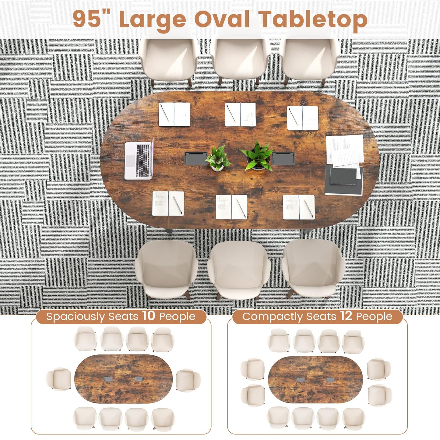 Tangkula 95" Conference Table