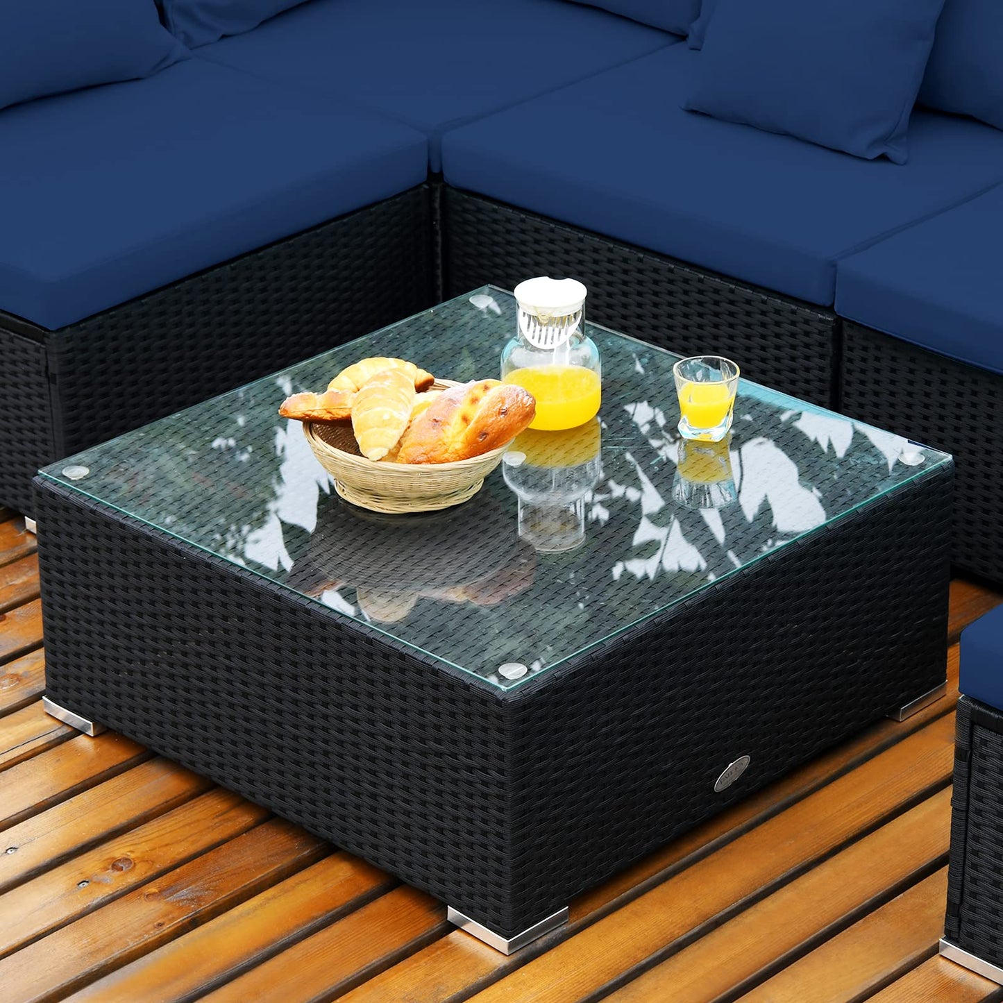 Tangkula 7 Piece Patio Furniture Set with Pillows and Cushions