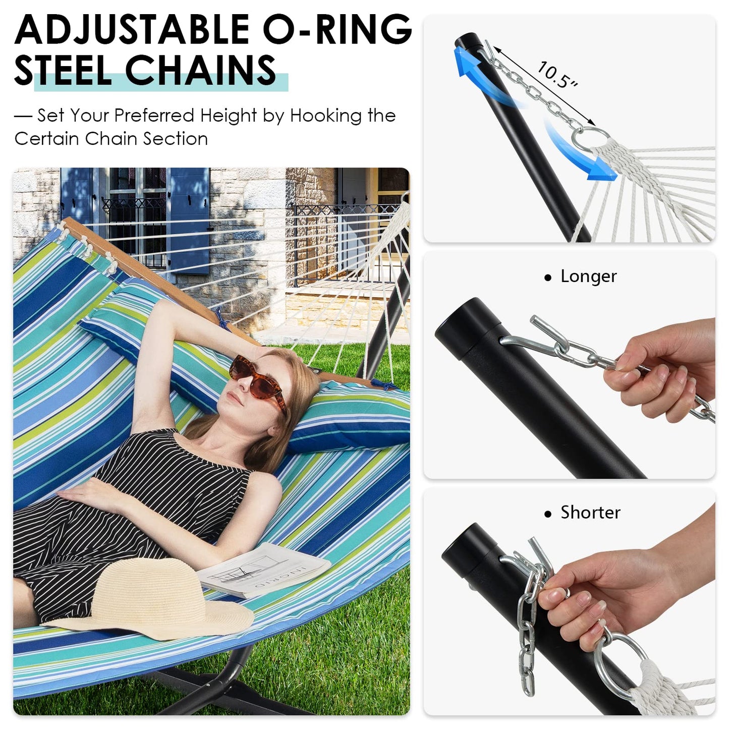 Tangkula 10.5FT Double Hammock