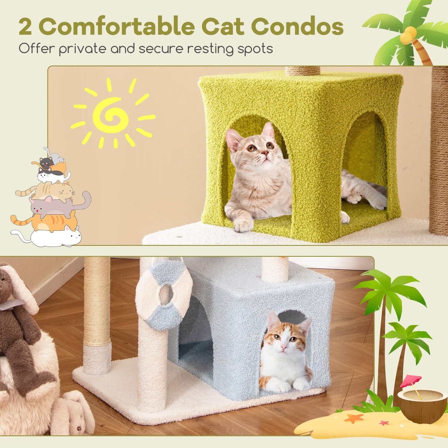 Tangkula 71 Inch Tall Cat Tree