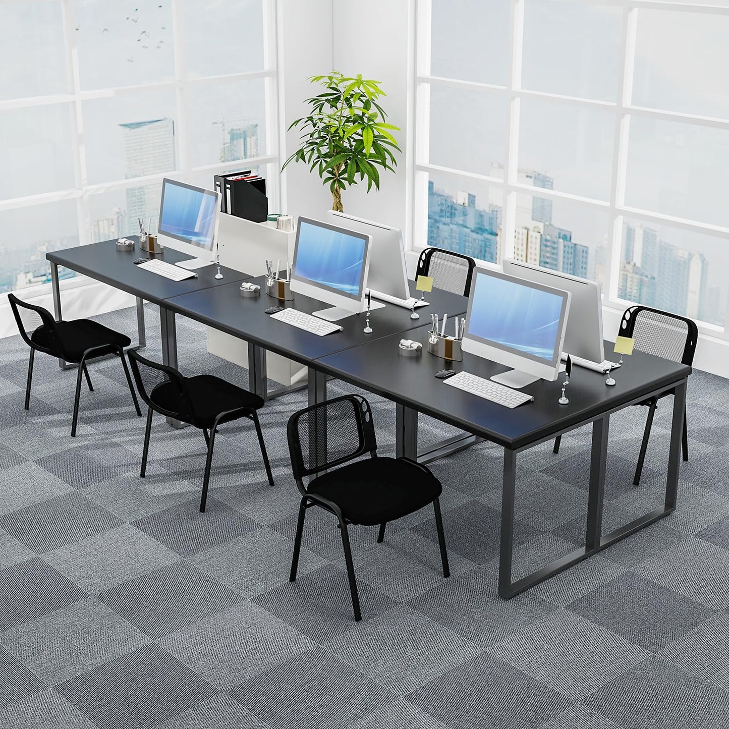 Tangkula Set of 5/10/15 Conference Chairs with Upholstered Seat