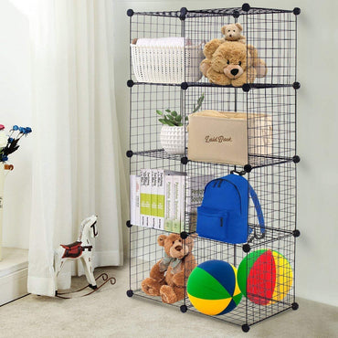 Wire Storage Cubes, Metal Grids Book Shelf