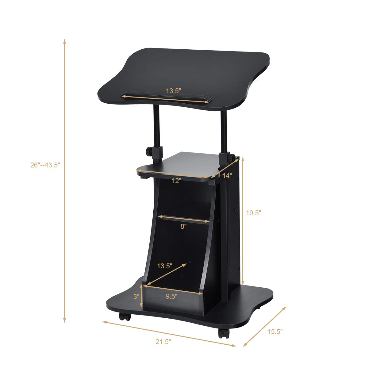 Mobile Laptop Podium - Tangkula