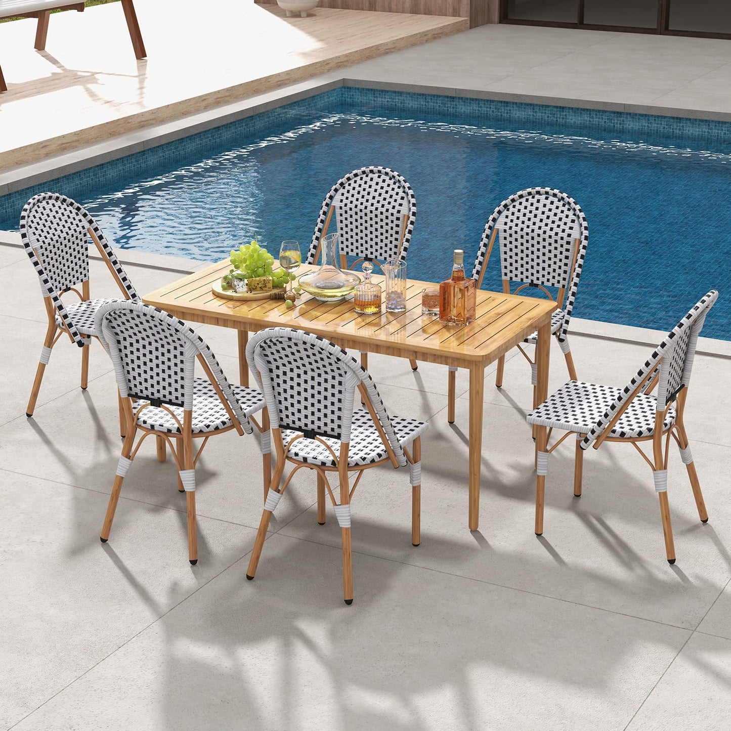 Tangkula French Bistro Chair Set of 2/4