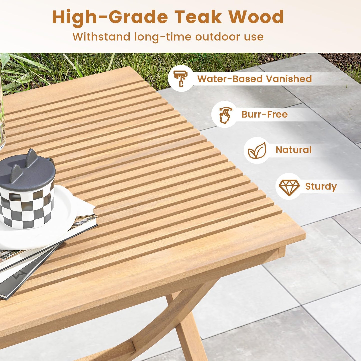 Tangkula 3-Piece Patio Bistro Set