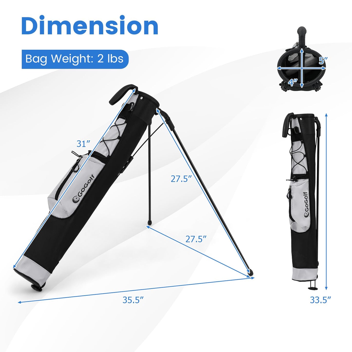 Tangkula Golf Stand Bag Lightweight Sunday Bag for The Driving Range
