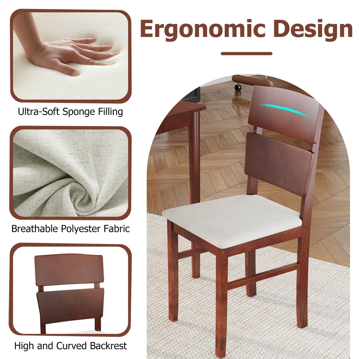Tangkula Dining Table Set for 4