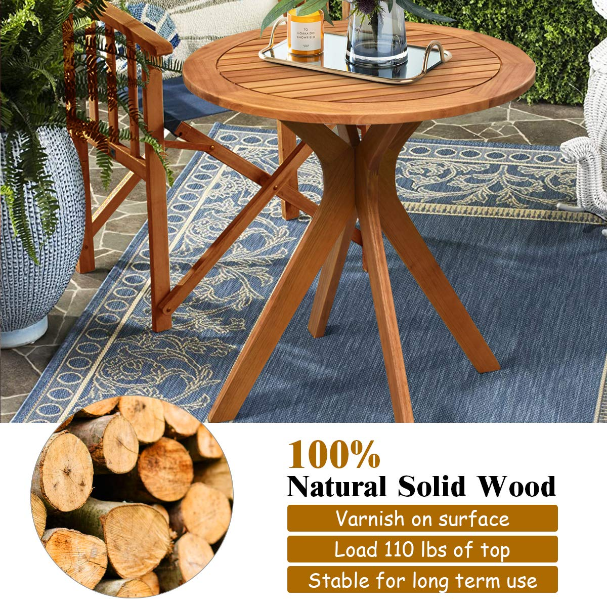 2 PCS Patio Bistro Set - Tangkula