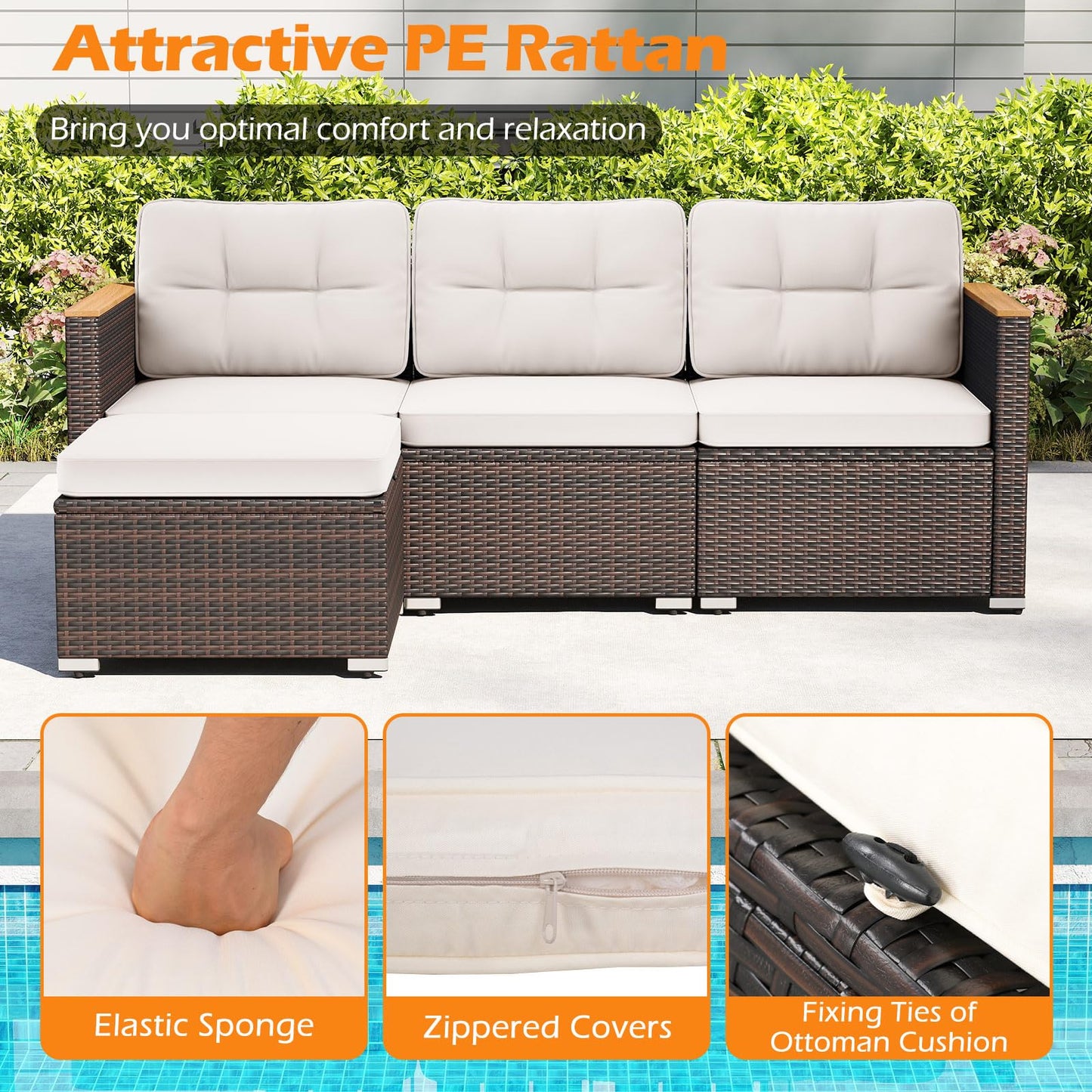 Tangkula 5 Piece Outdoor Patio Furniture Set