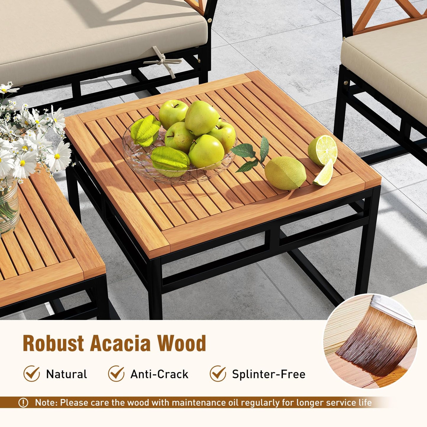 Tangkula 7 Piece Outdoor Furniture Set