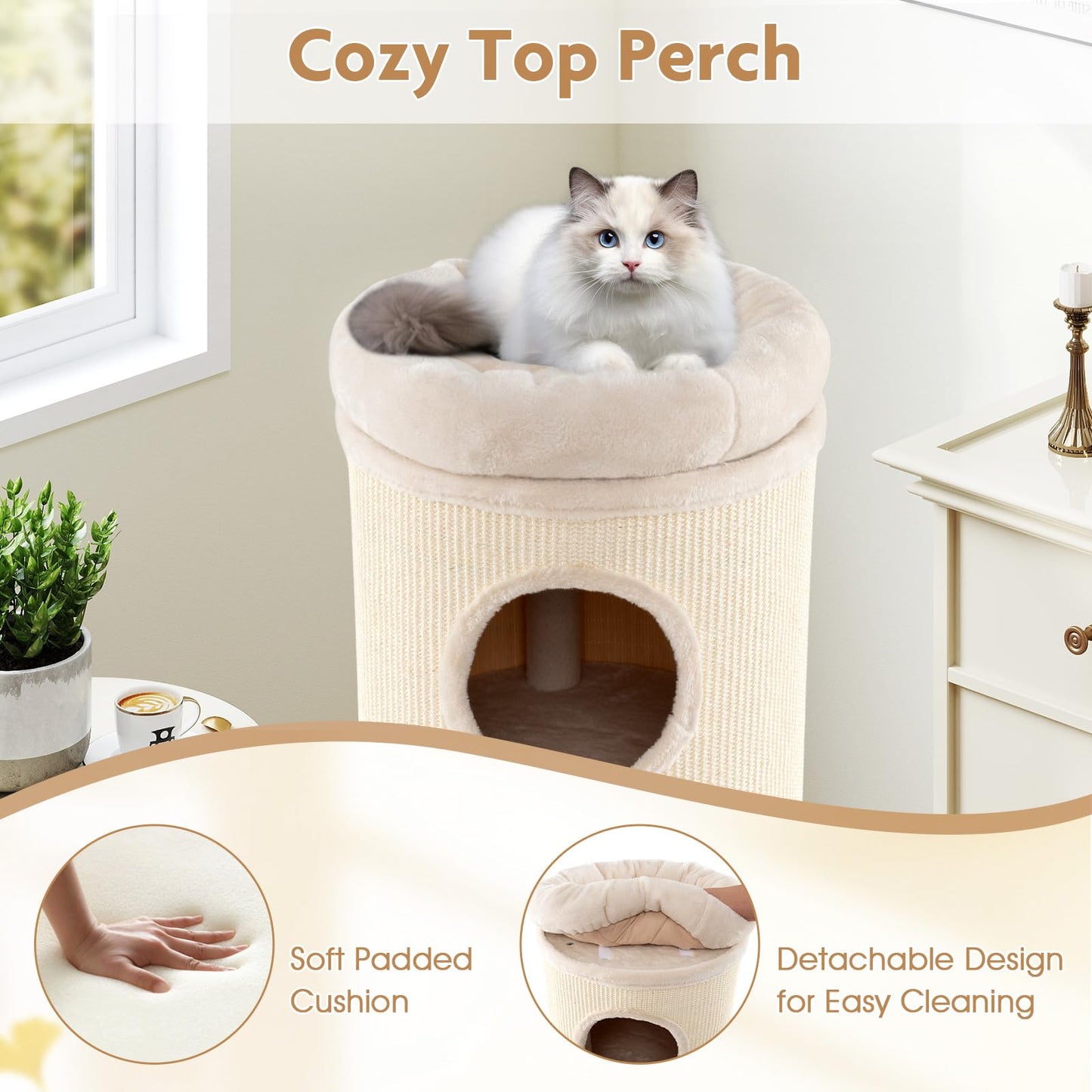 Tangkula 4 Story Cat Tree Condo