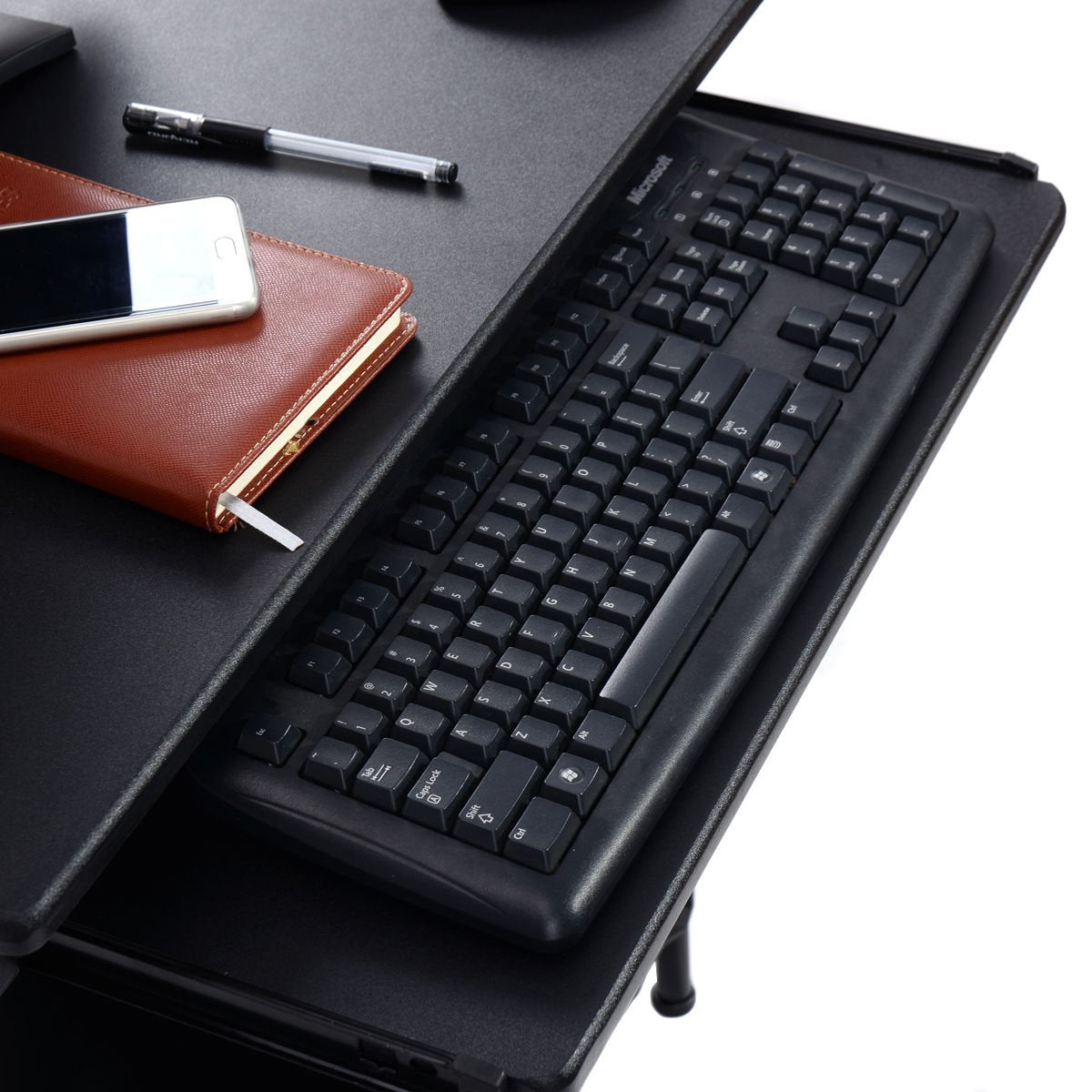 Tangkula Dorm Study Table Computer Desk for Small Space Black