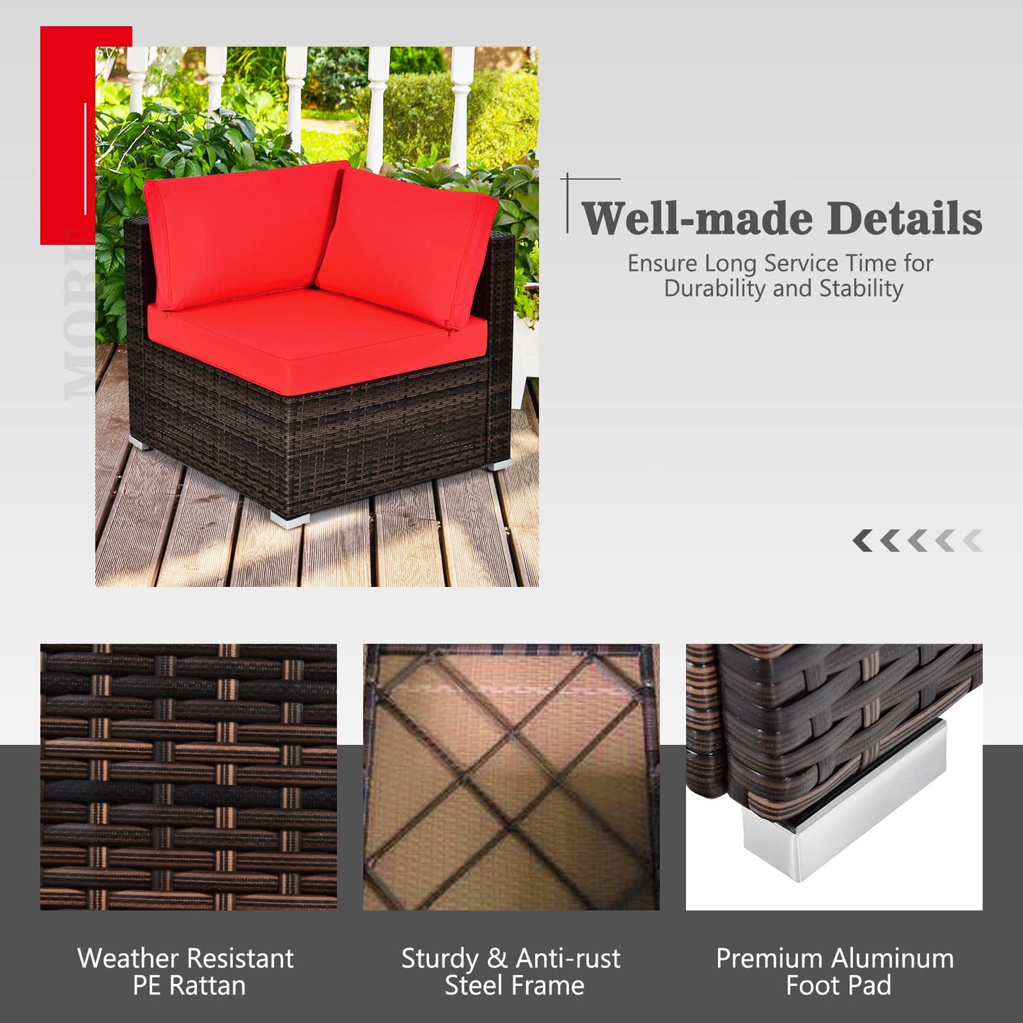 Tangkula 7 Pieces Patio Furniture Set with 35” 50000 BTU Propane Gas Fire Pit Table & Waterproof Cover for Firpit