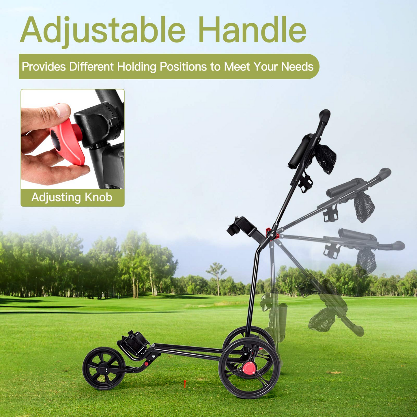 Lightweight Collapsible Golf Pull Cart - Tangkula