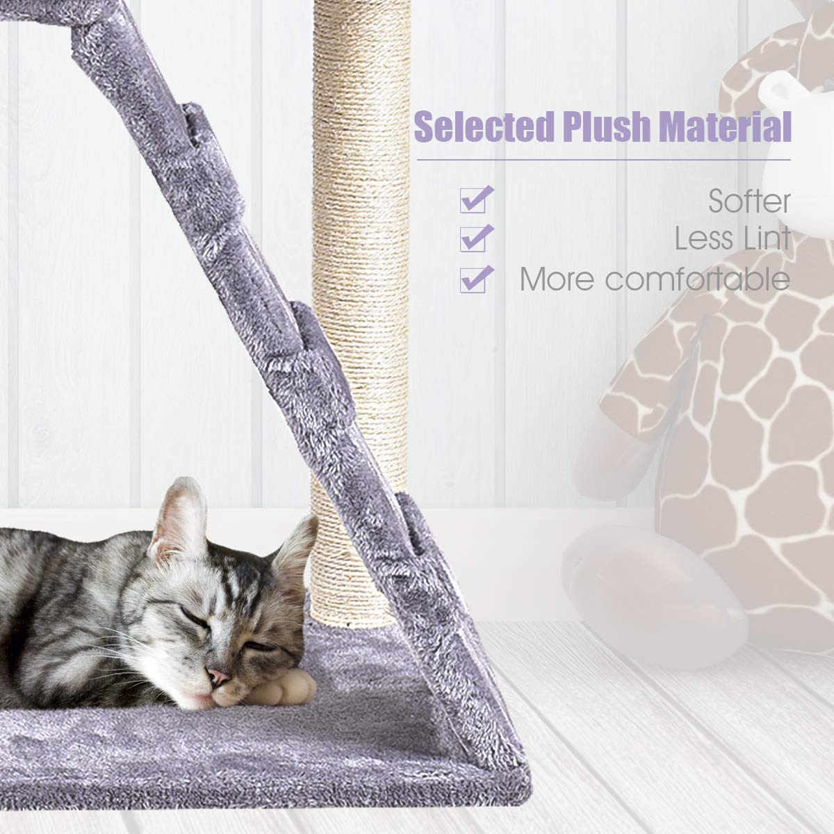 Tangkula Cat Tree with Scratching Posts and Ladder for Kittens