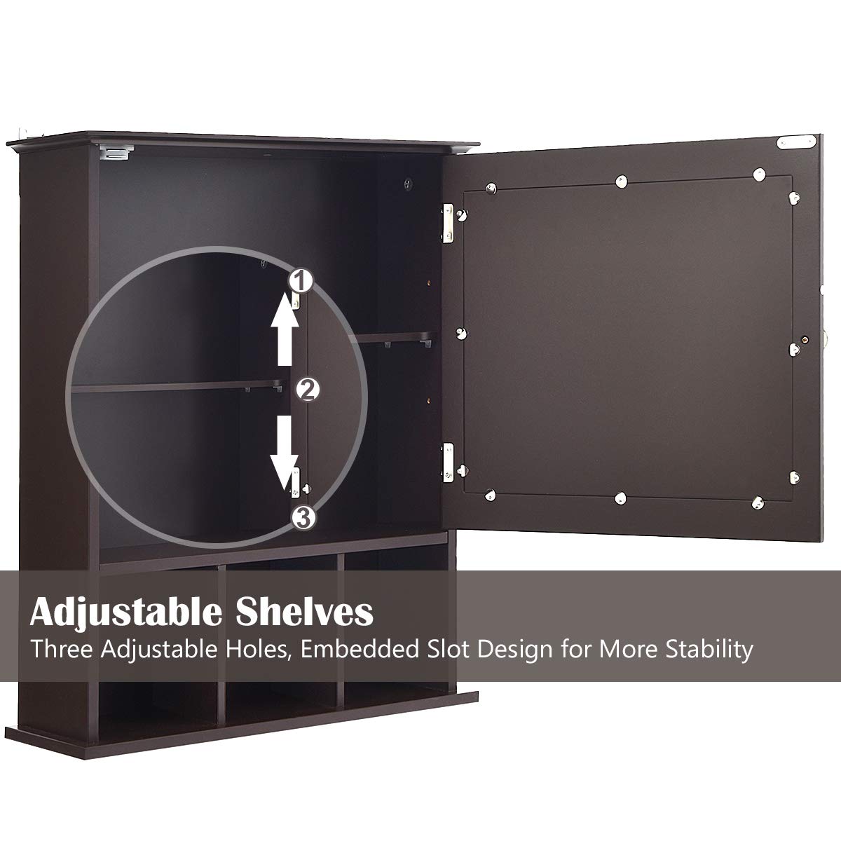 Tangkula Mirrored Medicine Cabinet