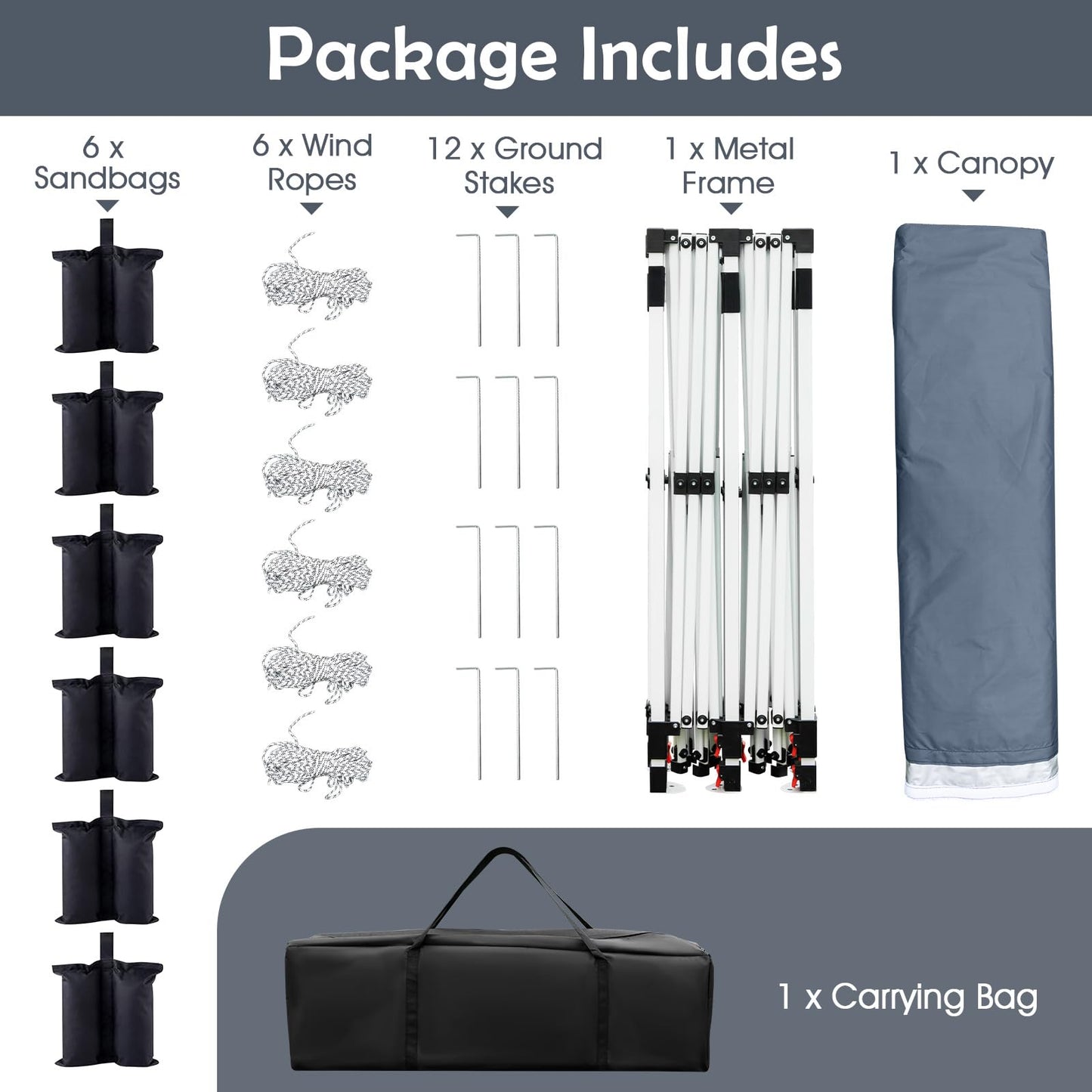 Tangkula 10x20 Ft Pop Up Canopy