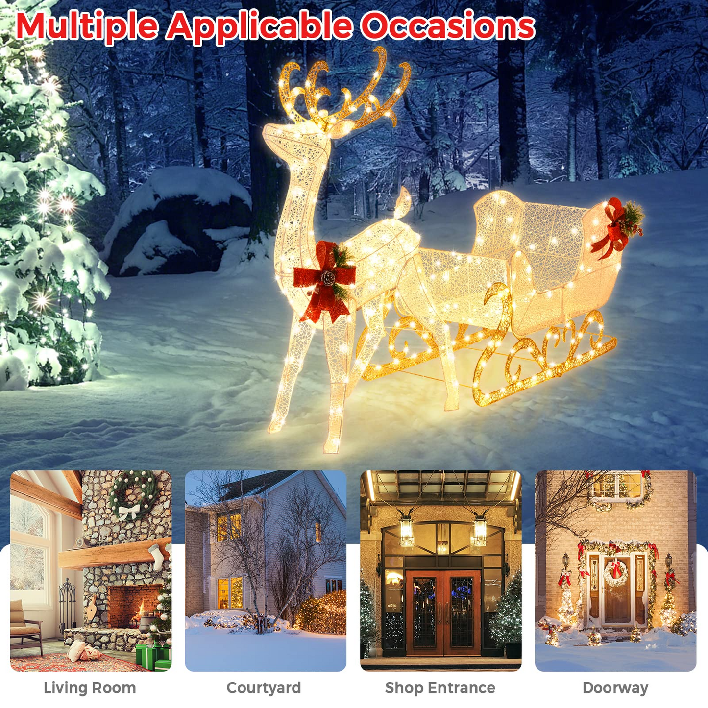 6 FT Christmas Lighted Outdoor Yard Decoration - Tangkula