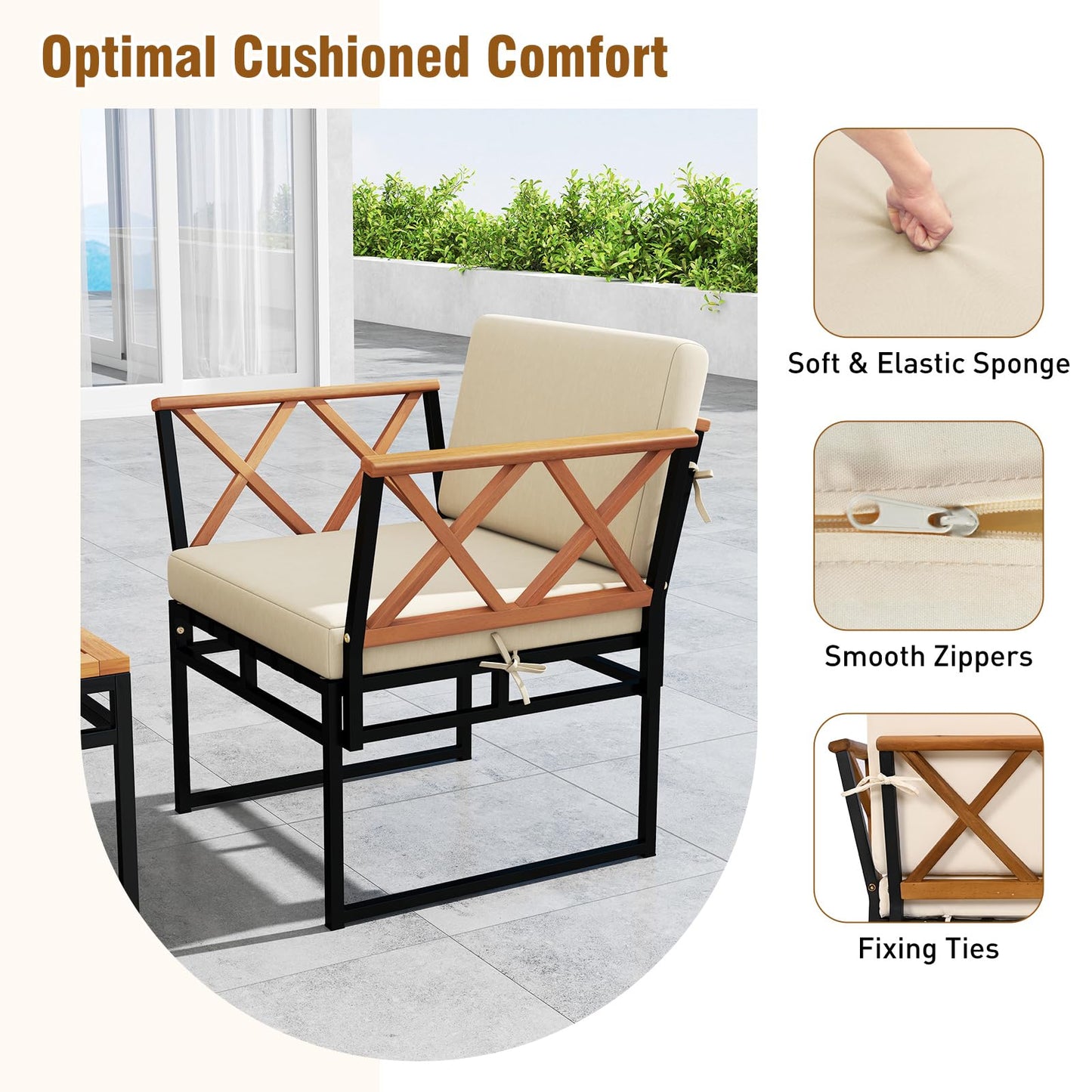 Tangkula 7 Piece Outdoor Furniture Set