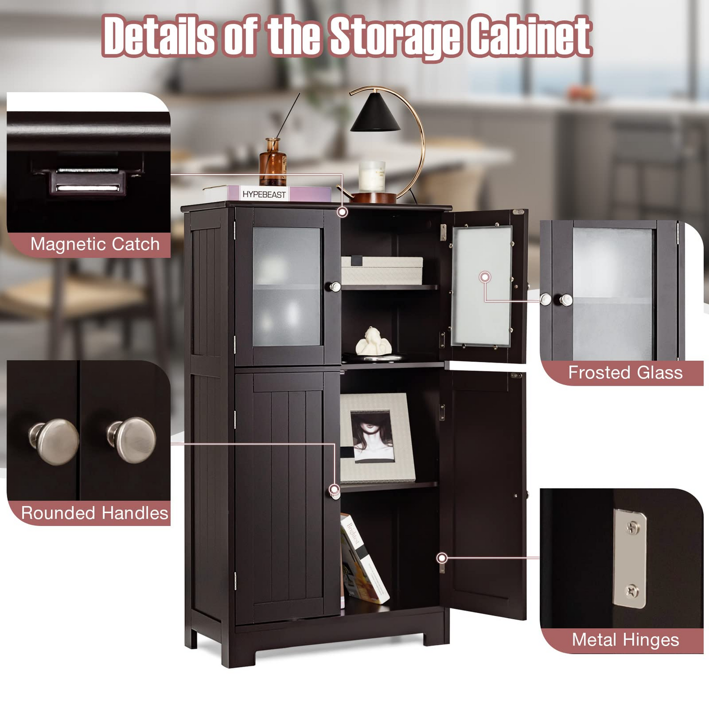 Tangkula Multipurpose Home Organizer for Hallway Living Room Office