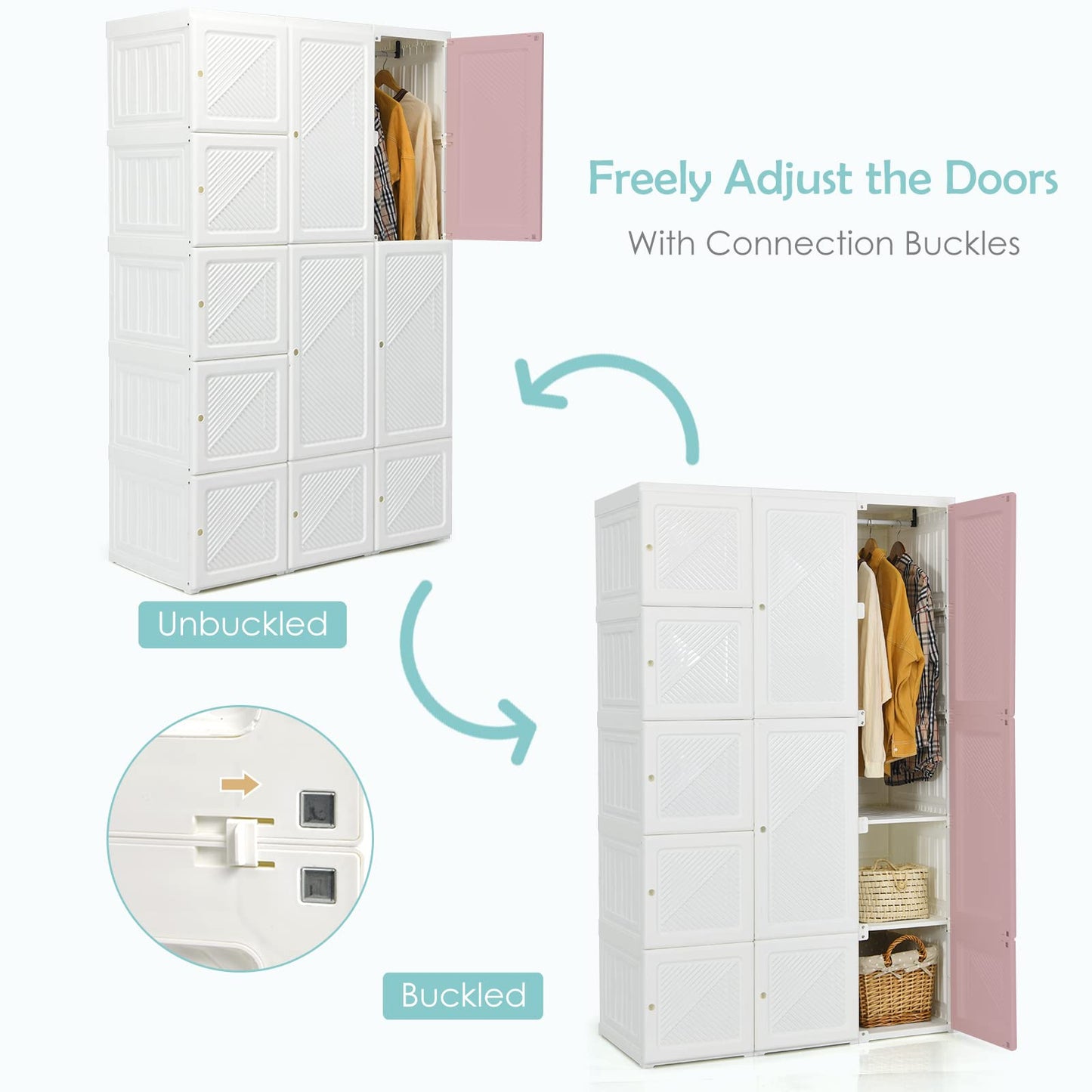 Portable Wardrobe Closet - Tangkula