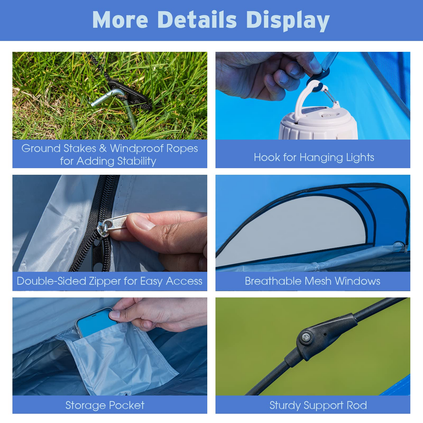 Tangkula 4 Person Pop up Camping Tent