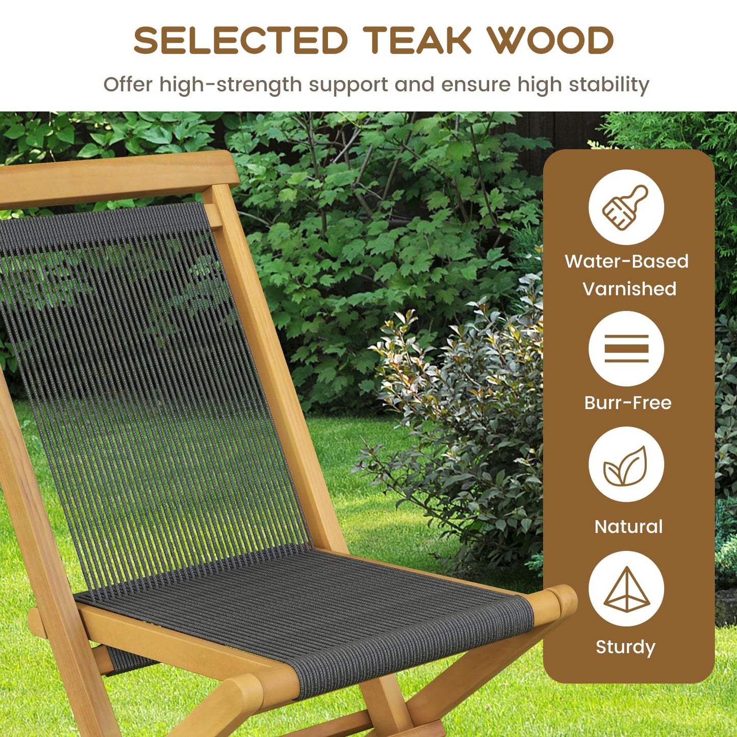 Tangkula 3-Piece Patio Bistro Set