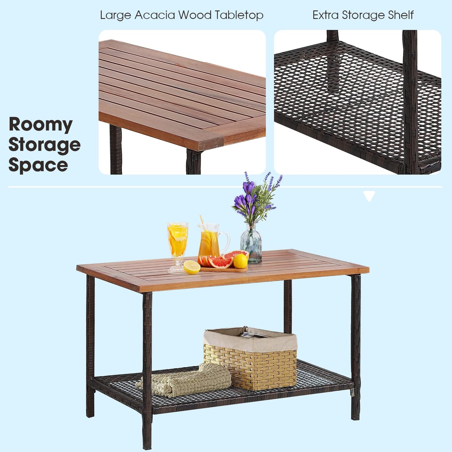 Tangkula 4-Piece Patio Furniture Set