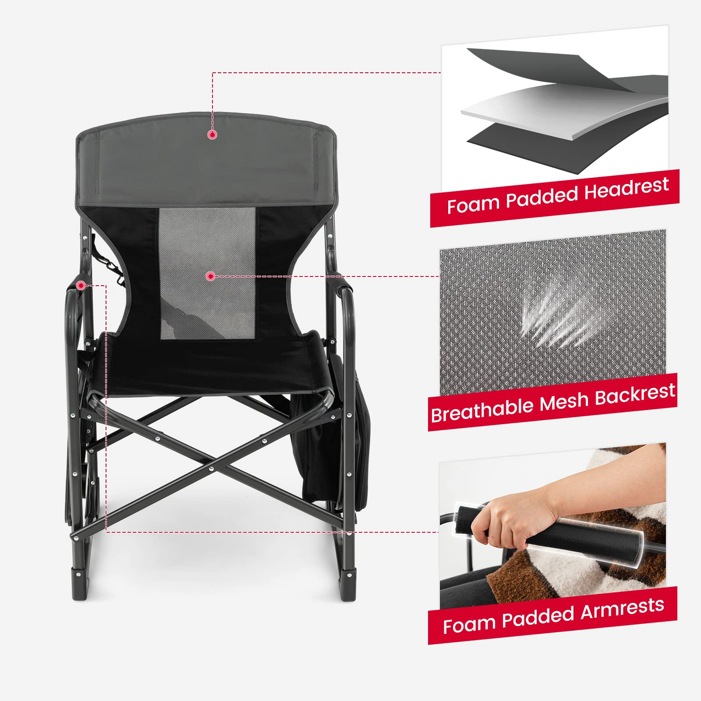 Tangkula Folding Camping Chair, Director Chair