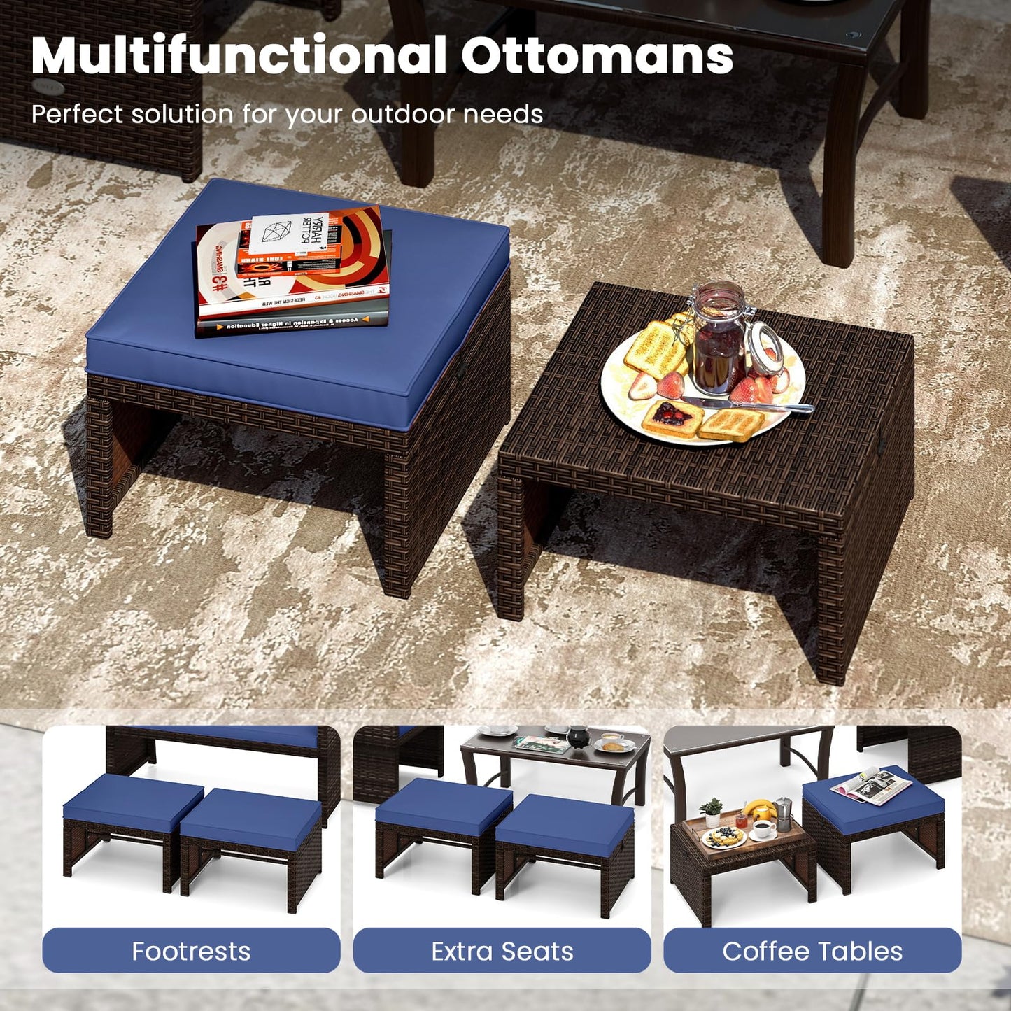 Tangkula 6 Pieces Patio Furniture Set