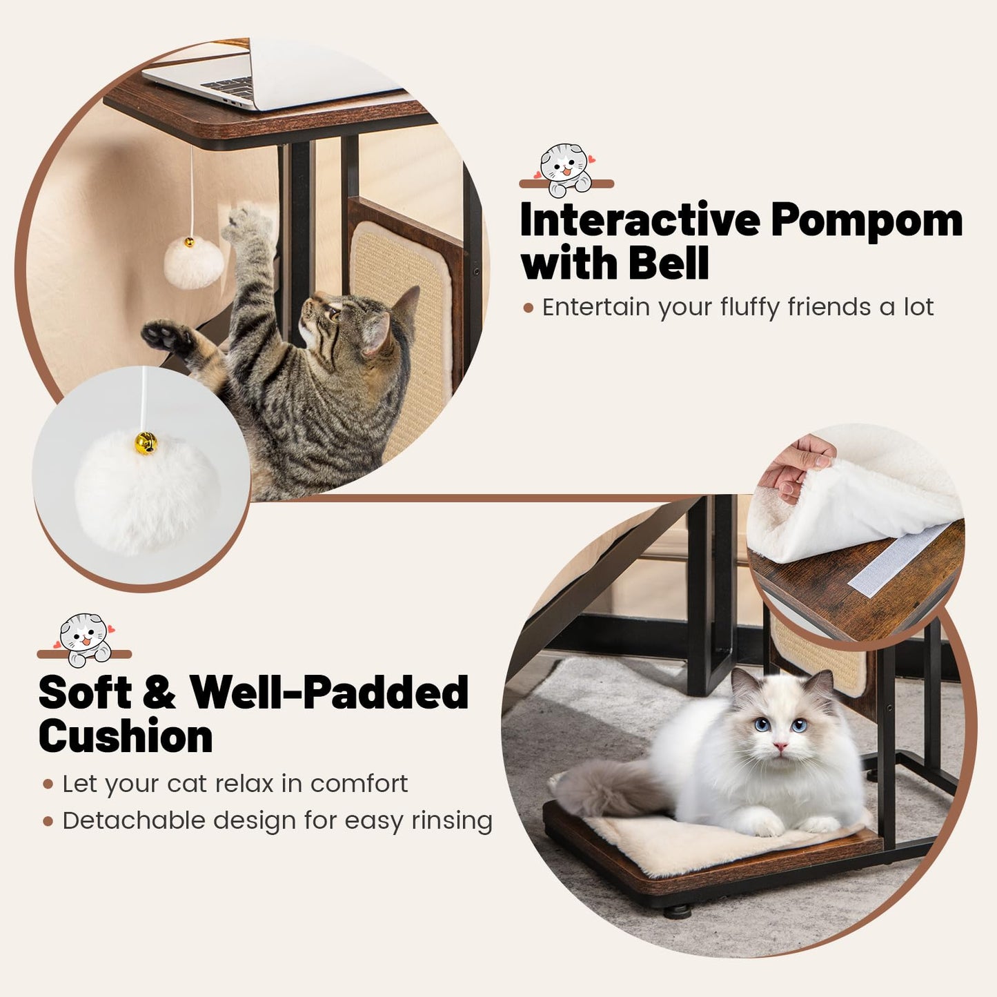 Tangkula Cat Tree and End Table