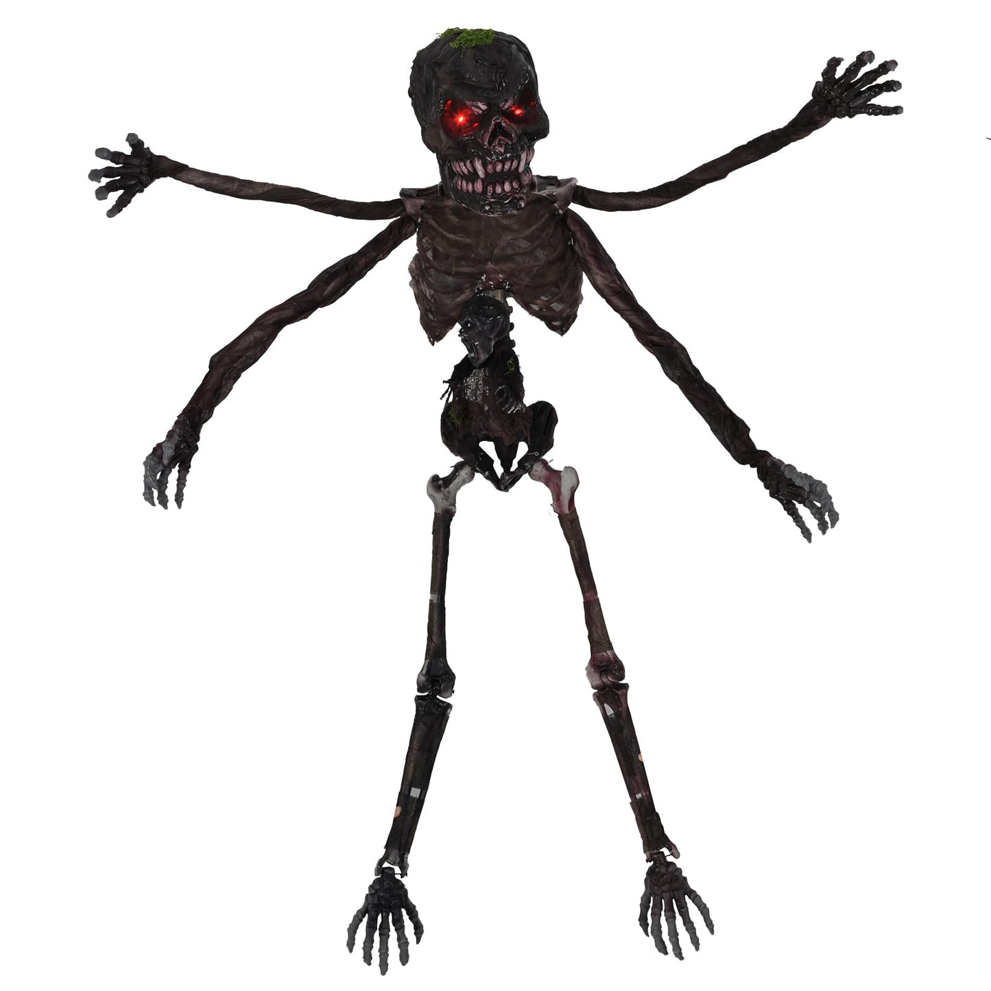 Décoration animatronique d'Halloween Tangkula de 1,80 m avec yeux rouges lumineux