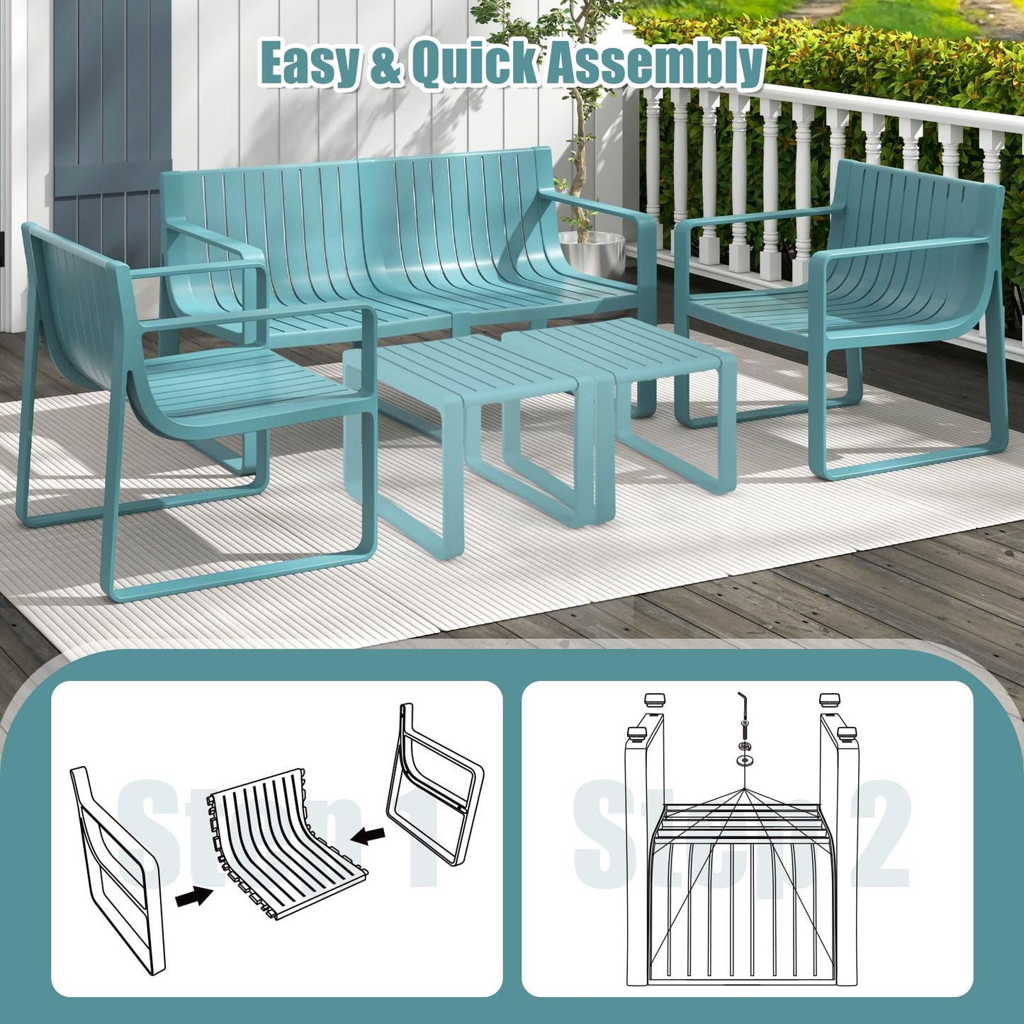 Tangkula Patio Chairs Set of 2/4