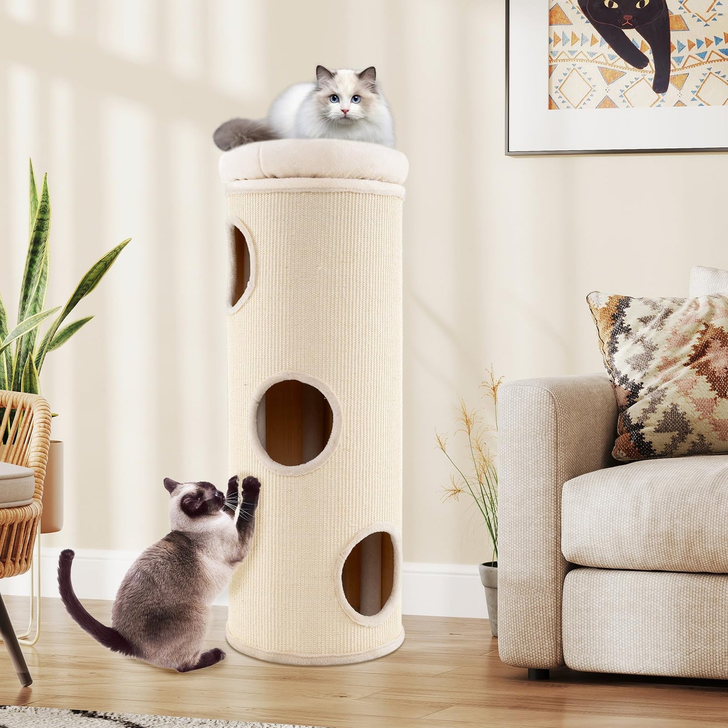 Tangkula 4 Story Cat Tree Condo