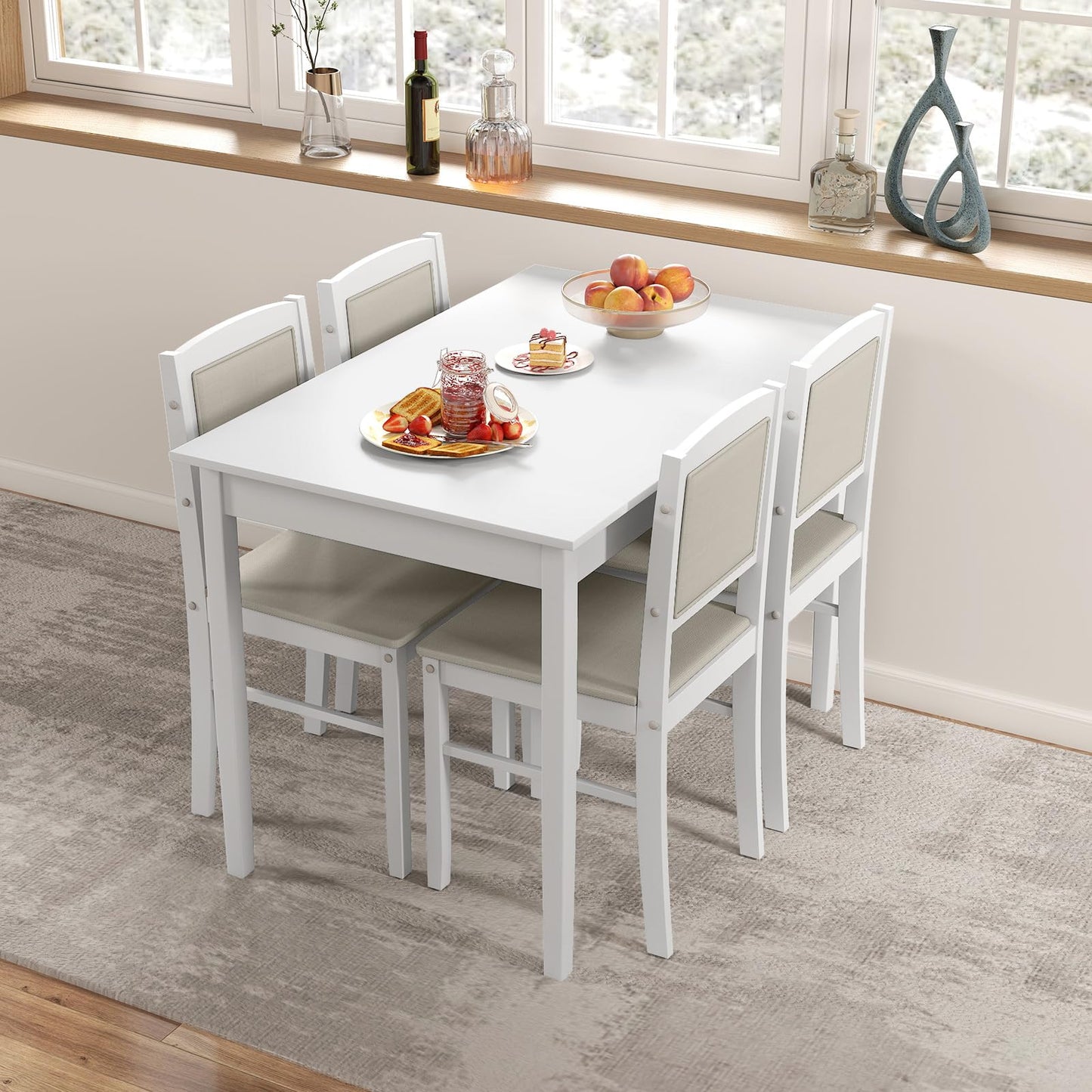 Tangkula Dining Table Set for 4