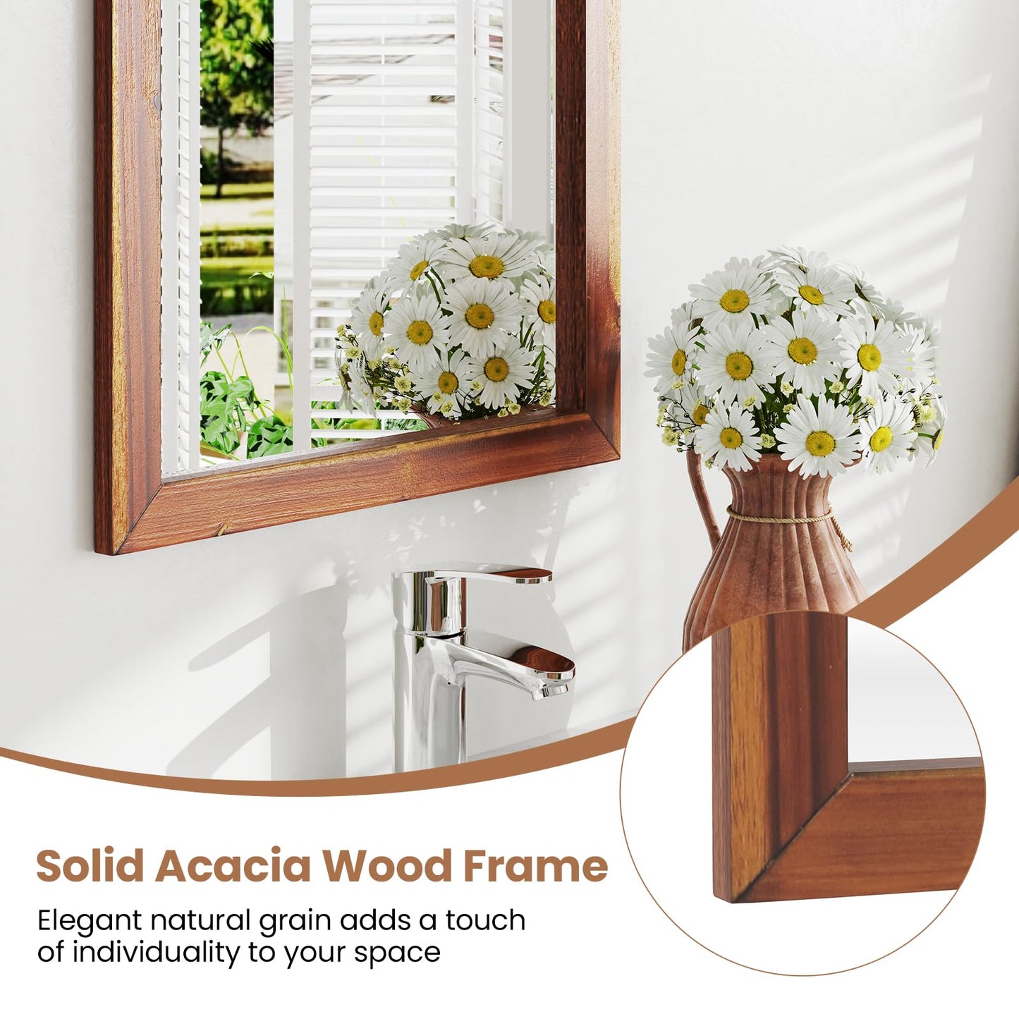 Tangkula Arched Wall Mirror