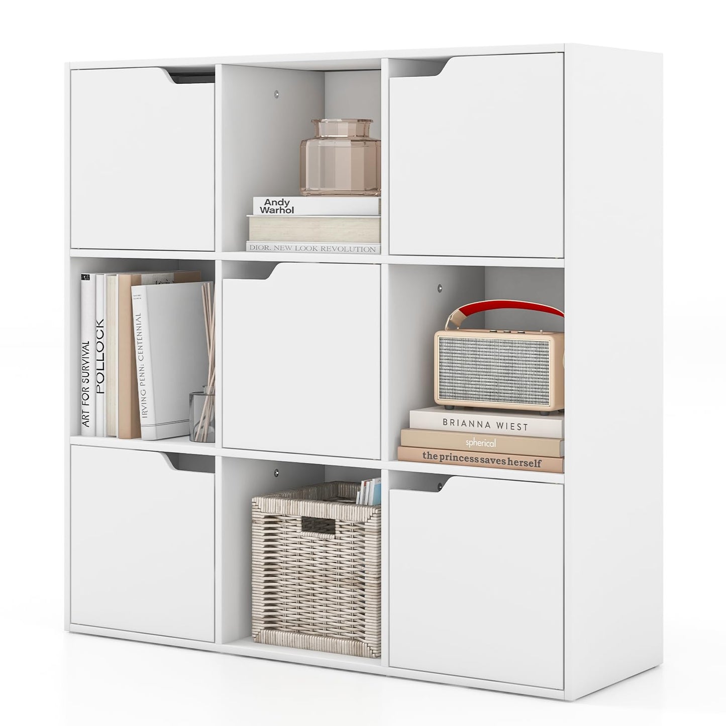 Bibliothèque Tangkula à 9 Cubes, Organisateur de Rangement de Jouets