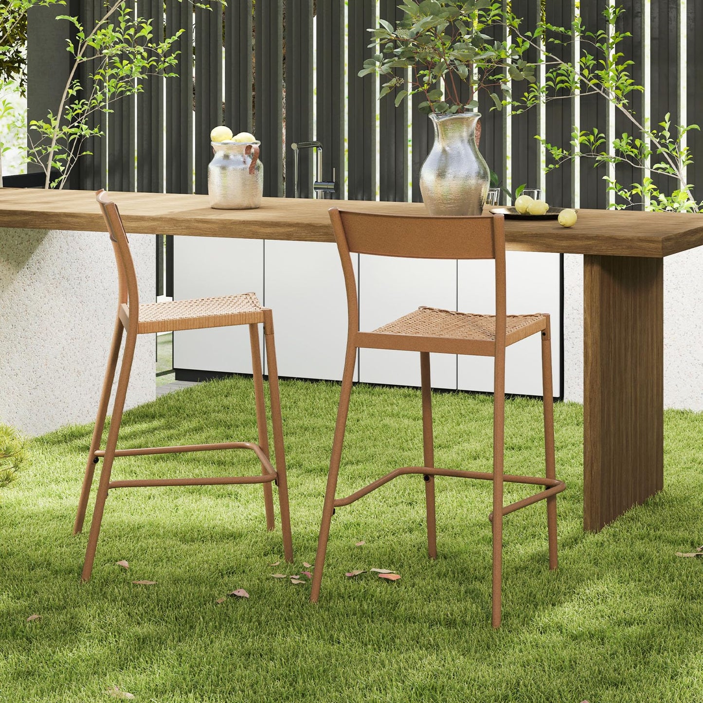 Tangkula Patio Barstools Set of 2/4