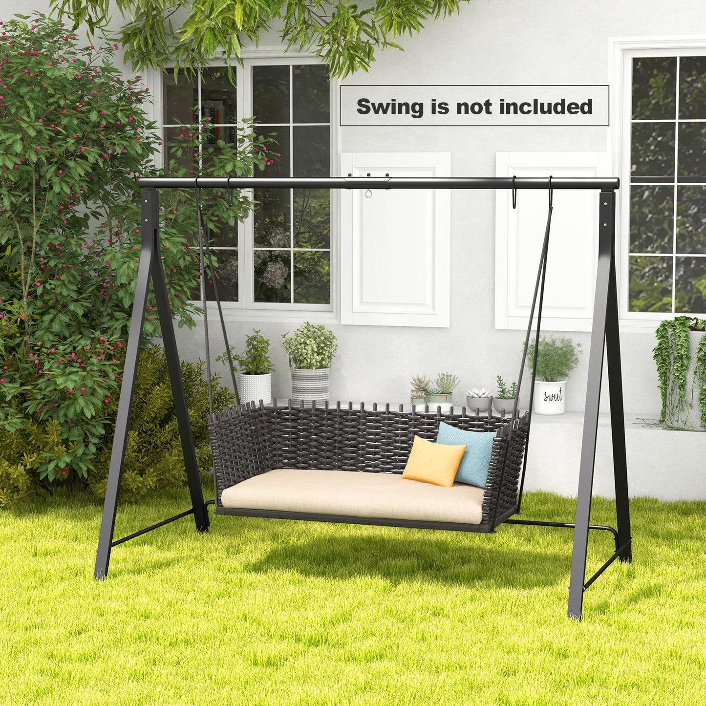 Tangkula Metal Swing Frame Porch Swing Stand