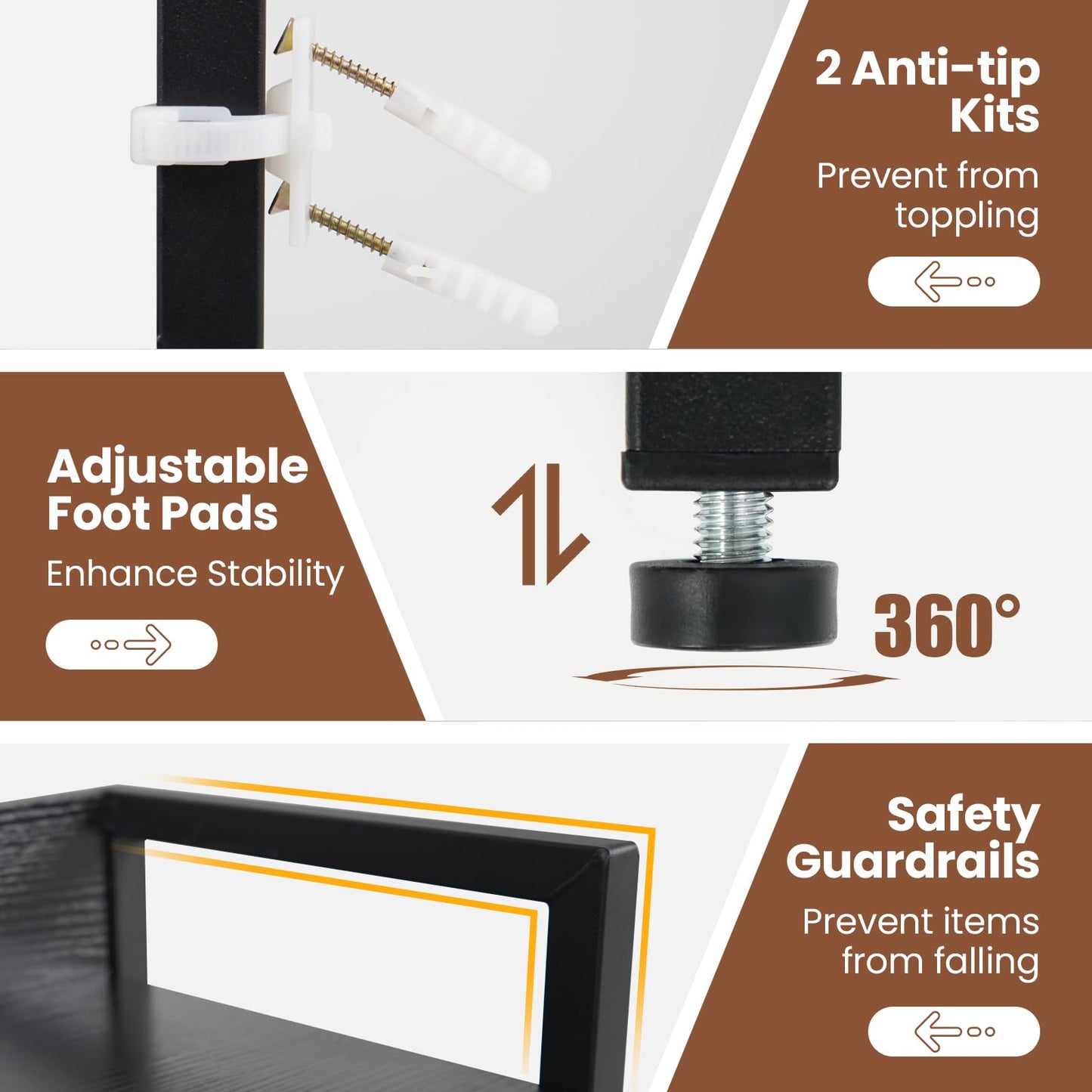 Tangkula Desktop Bookshelf for Computer Monitor Up to 32”
